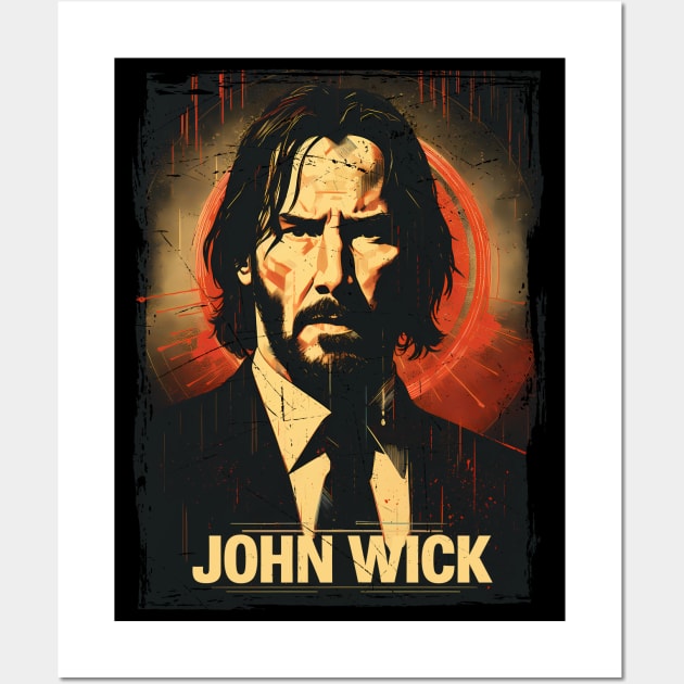 John Wick Wall Art by RetroPandora